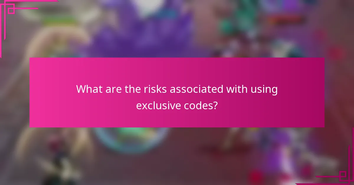 What are the risks associated with using exclusive codes?