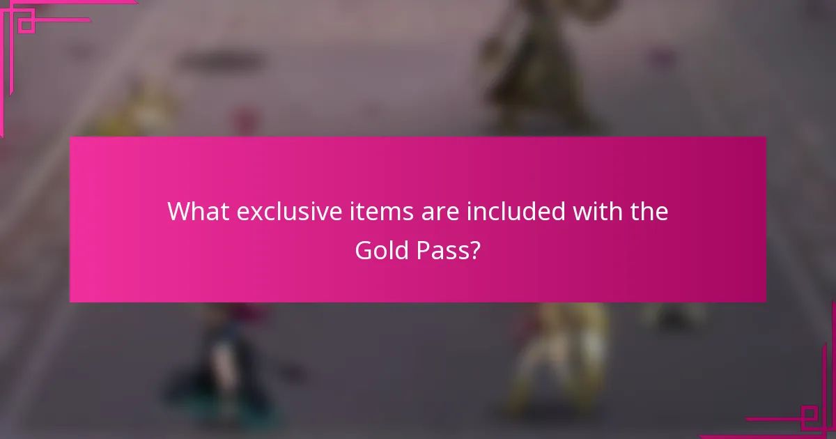What exclusive items are included with the Gold Pass?